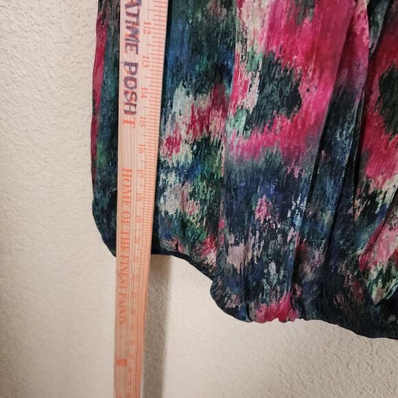 HAUTE HIPPIE 100% Silk Wrap Blouse Abstract Floral Multi HH Tank Women's S $179 - Picture 7 of 10